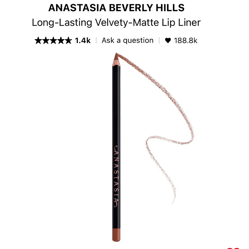 NWT Anastasia Beverly Hills Lip Liner Cool Brown
